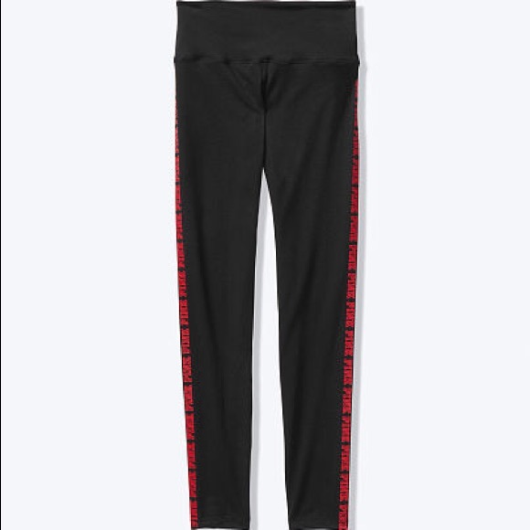 💗VS PINK RED & GOLD FOIL CREW & RED LOGO LEGGINGS - Picture 9 of 13